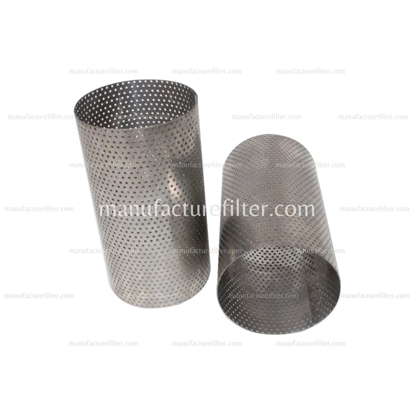 Perforated Stainless Steel 10 Micron Cylindrical Strainer Filter
