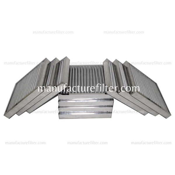 Industri Filter Panel Dengan Bingkai Stainless Steel 