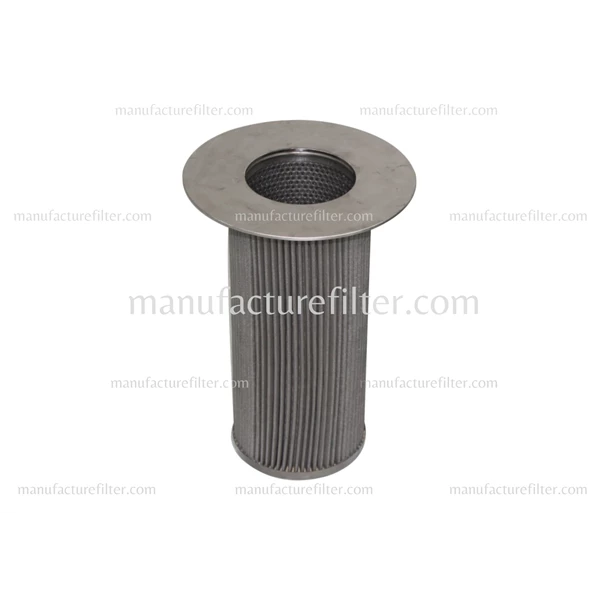 Glass Fiber Pleated Hydraulic Filter With Flange