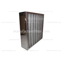 Filter Panel Bingkai Stainless Steel Aliran Udara Tinggi
