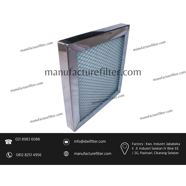 PANEL AIR FILTER STAINLESS STEEL FRAME BRAND DF JAYA 