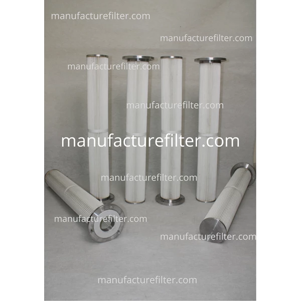 Polyester Spundbond Dust Filter Cartridges Alumunium End Caps Brand DF FILTER