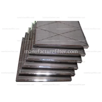 Panel Filter AHU Bingkai Aluminium Untuk HVAC 
